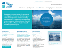 Tablet Screenshot of bluewaterwealth.com
